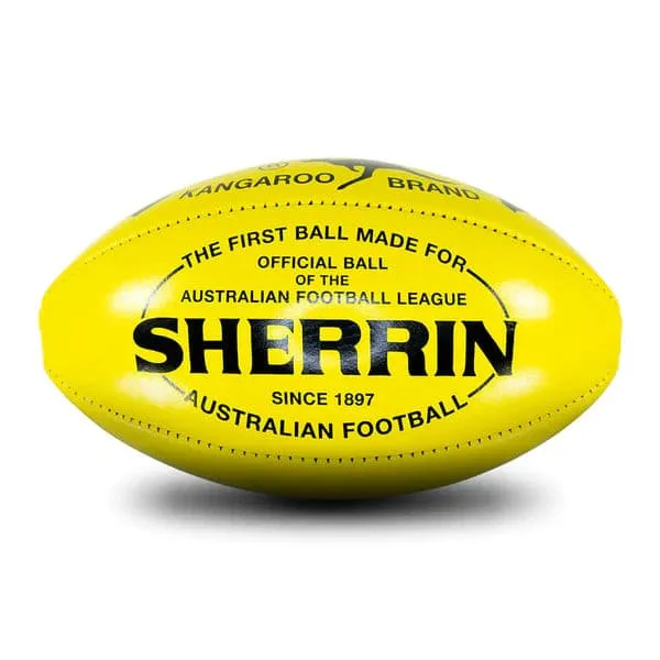 Sherrin Kangaroo Brand Vegan Tan Yellow Ball size 5