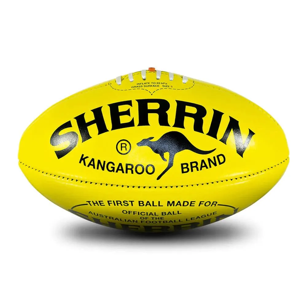 Sherrin Kangaroo Brand Vegan Tan Yellow Ball size 5