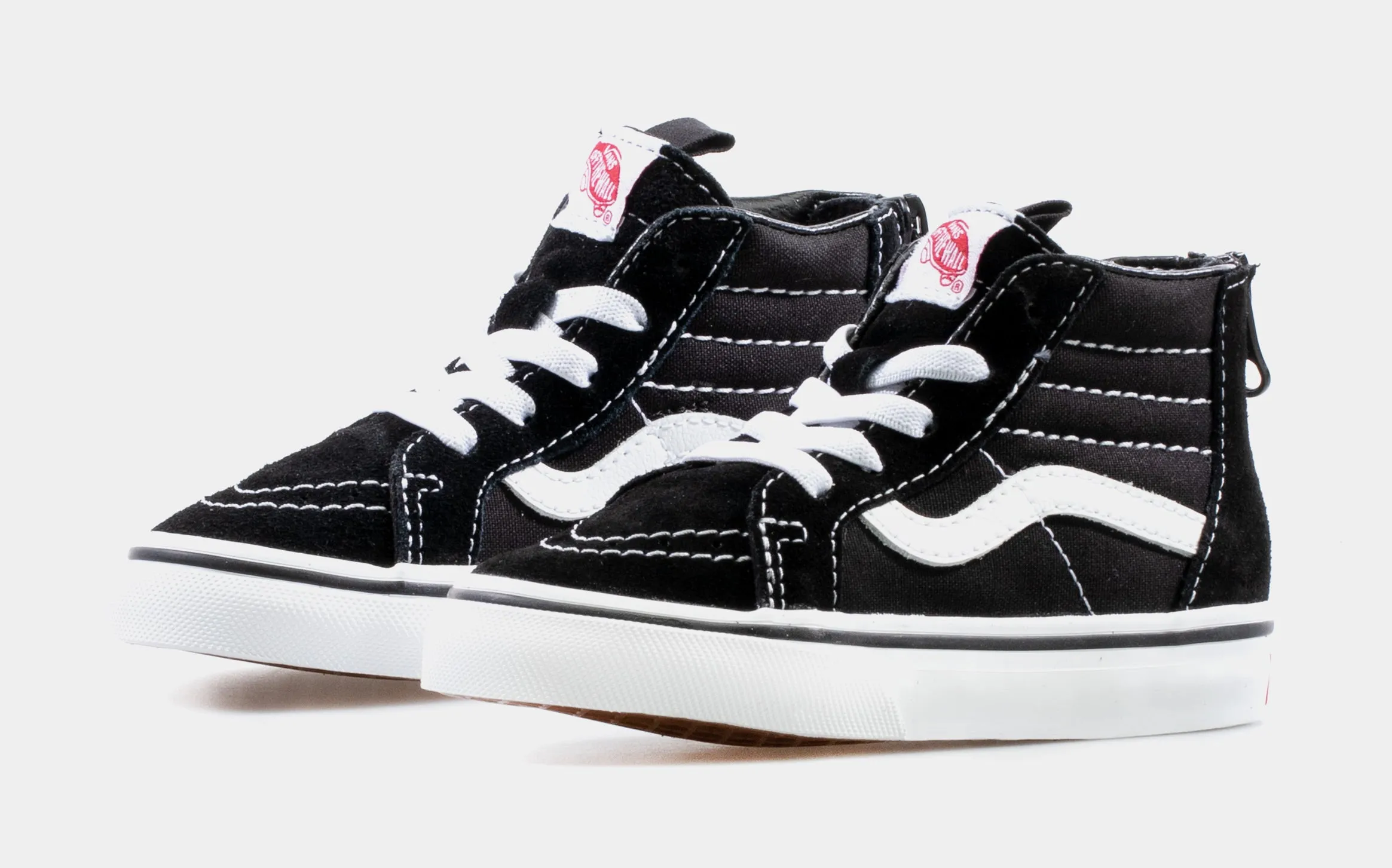 SK8-HI Zip Infant Toddler Skateboarding Shoe (Black/White)