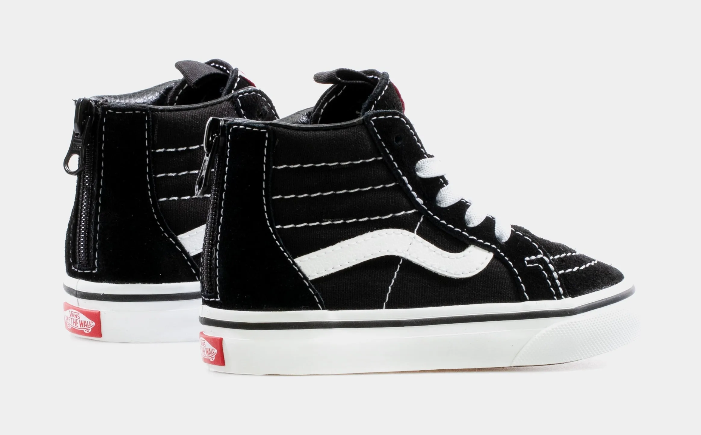 SK8-HI Zip Infant Toddler Skateboarding Shoe (Black/White)