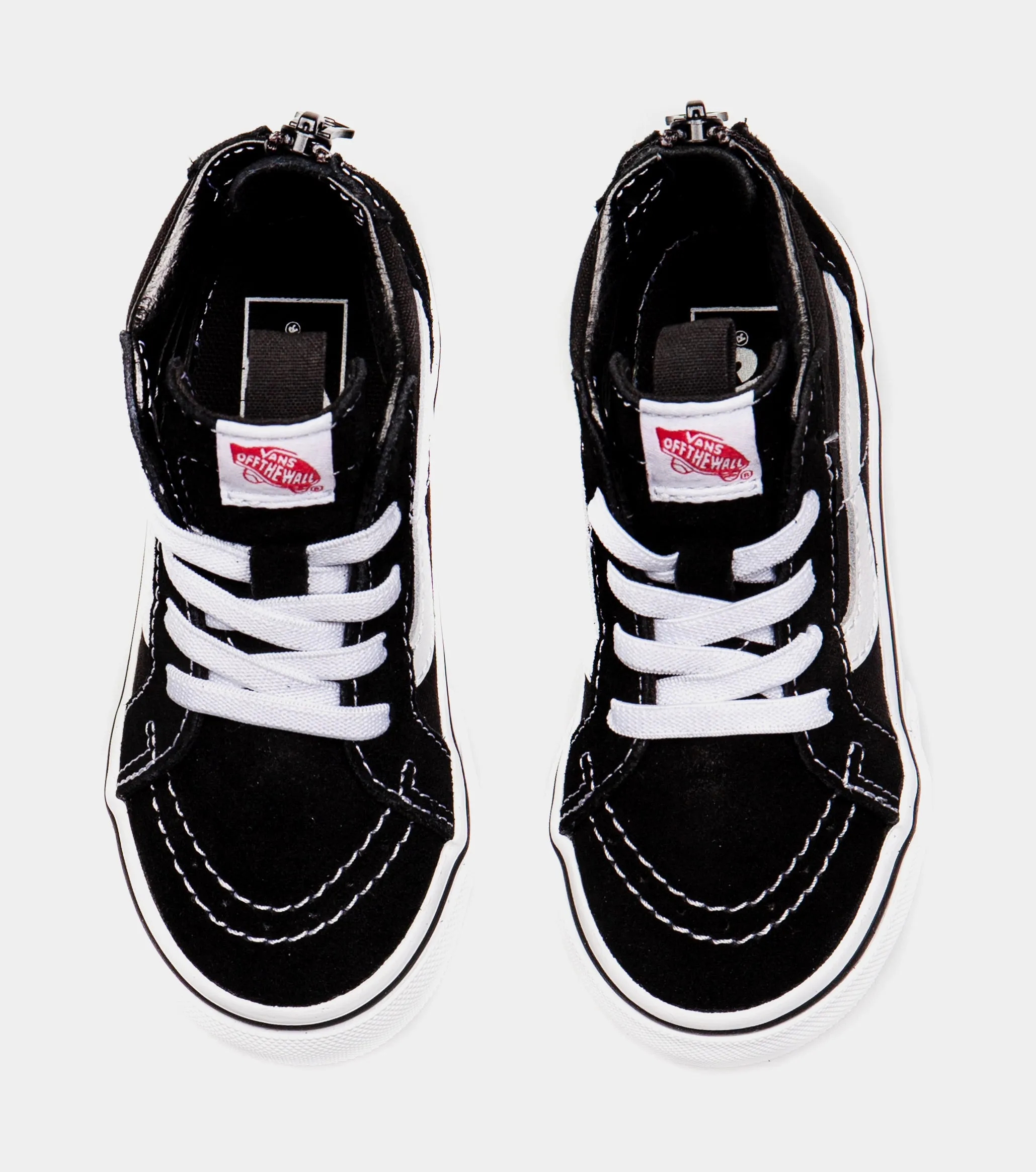 SK8-HI Zip Infant Toddler Skateboarding Shoe (Black/White)