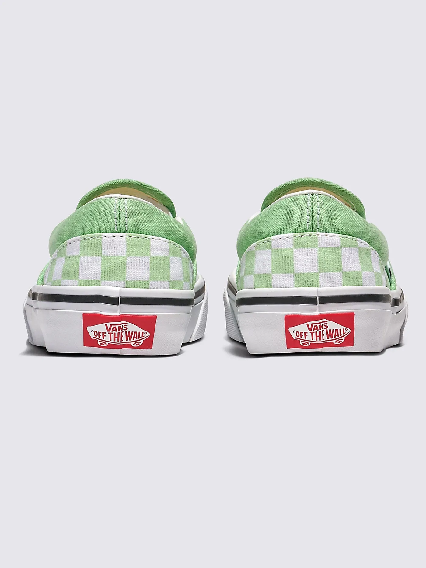 Slip-On Color Theory Checkerboard Pistachio Green Shoes (Kids)