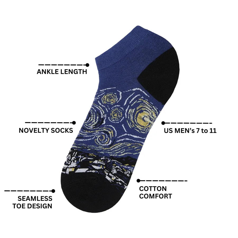 Space Cadet Printed Ankle Socks