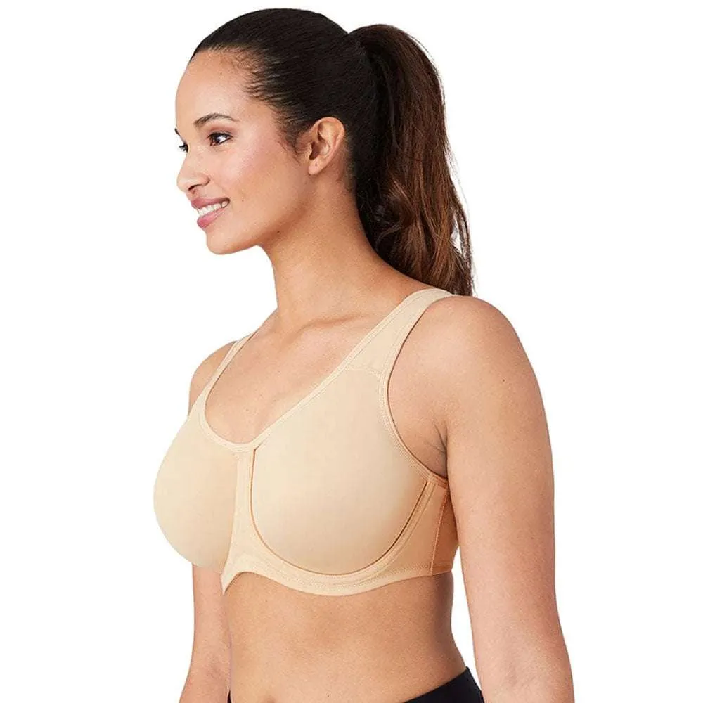 Sport Non Padded Wired Full Coverage Full Support High Intensity Sports  Bra - Beige