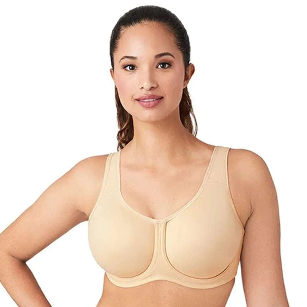 Sport Non Padded Wired Full Coverage Full Support High Intensity Sports  Bra - Beige