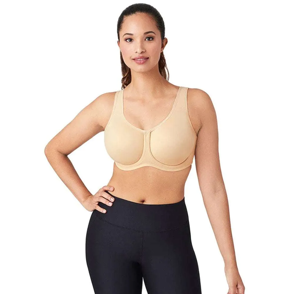 Sport Non Padded Wired Full Coverage Full Support High Intensity Sports  Bra - Beige