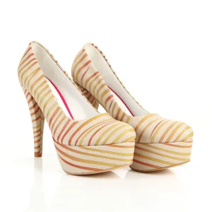 Striped Heel Shoes PLT2035