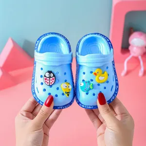 Summer Kids Sandals Children Hole Shoes Slippers Soft Non-slip Cartoon DIY Design Beach Sandy Slipper Shoe for Boys Girls