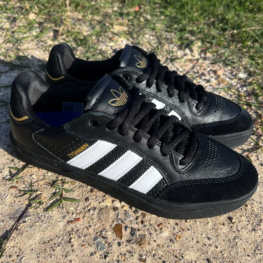 Tyshawn Low Adidas Skateboarding Black White Leather Suede Shoes Footwear