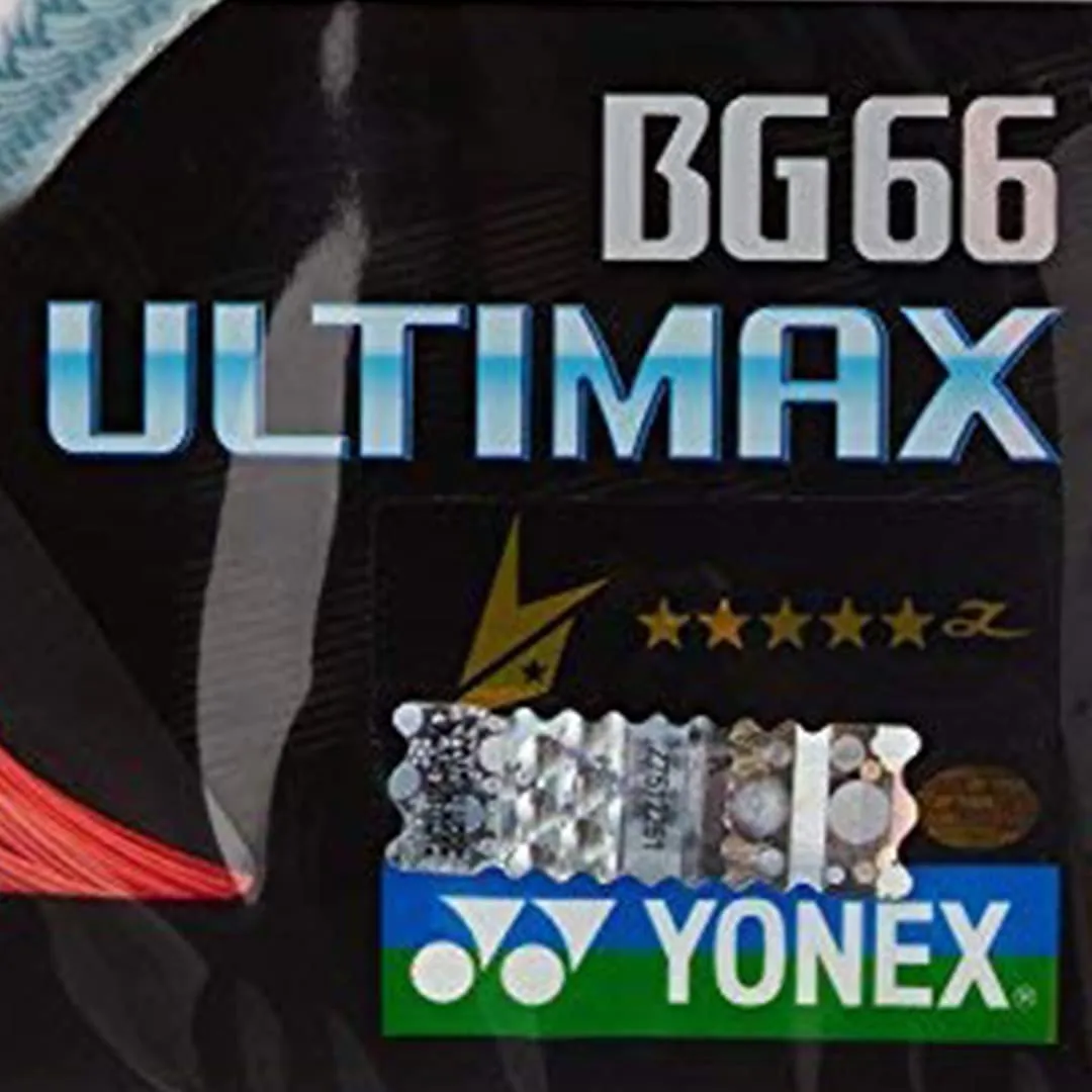 Ultimax BG 66 Team Badminton Strings | 0.65mm (Red)