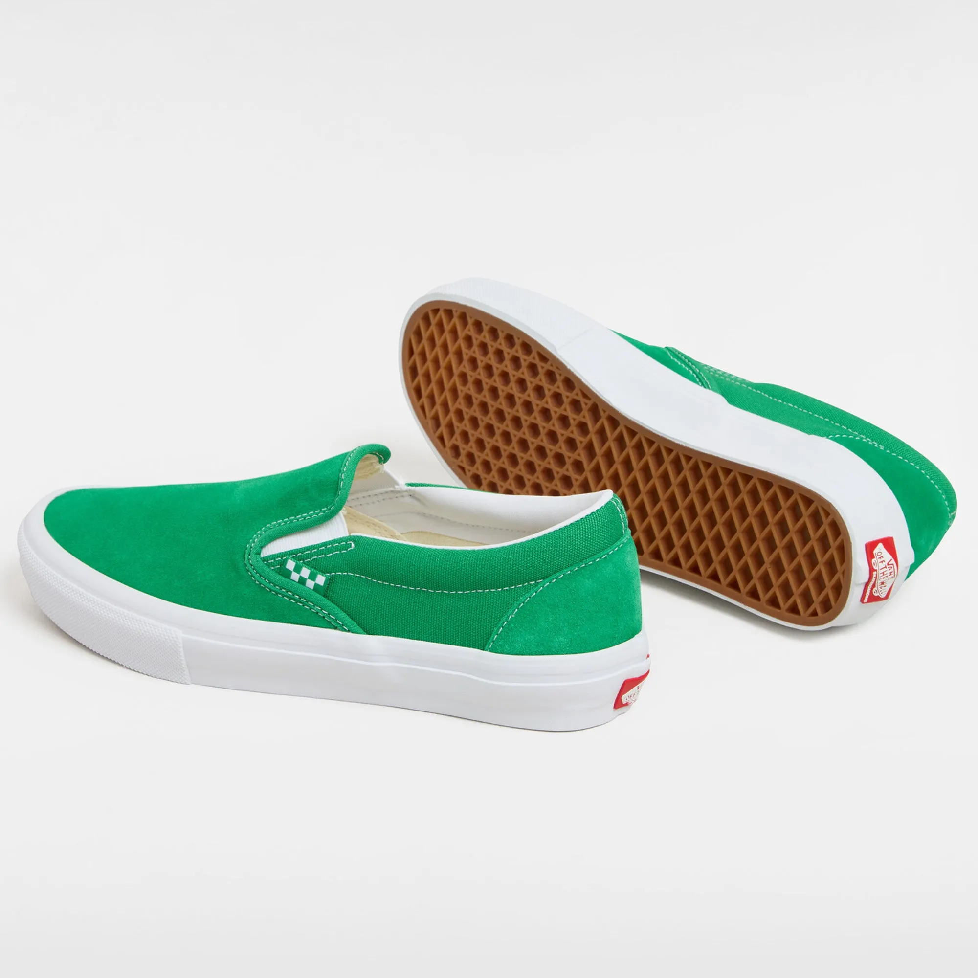 Vans Skate Slip On Shoes - Green/White