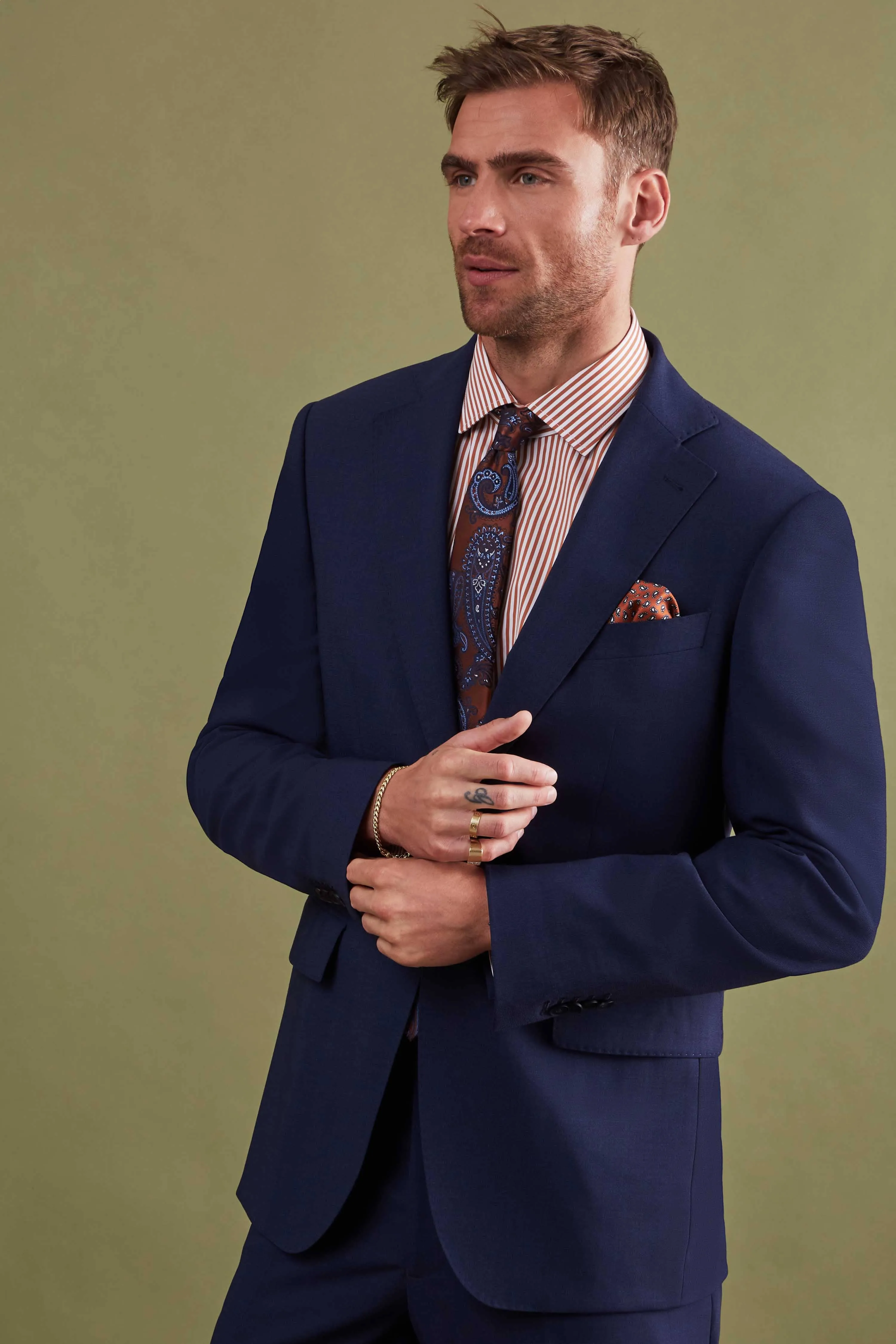 Wilder Tailored Fit Navy Wool Suit - ARCHIVE