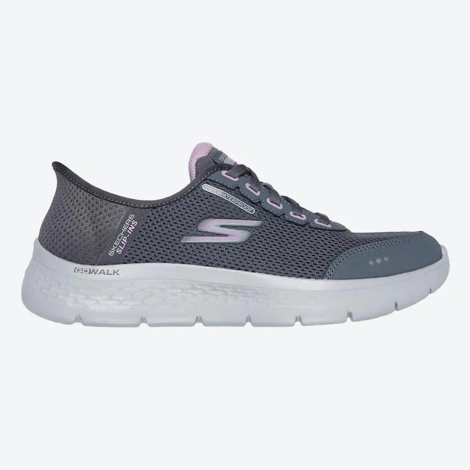 Women's Wide Fit Skechers 124846 Go Walk Flex Clear Creek Trainers